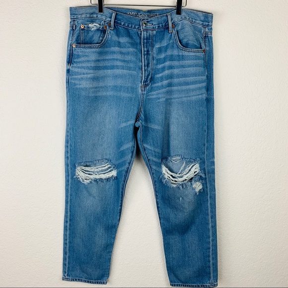 American Eagle Hi Rise Girlfriend Distressed Jeans - Picture 2 of 9
